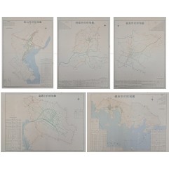 [26] 명칭이 변경되고 통합된 도시 행정지도 5점 일괄